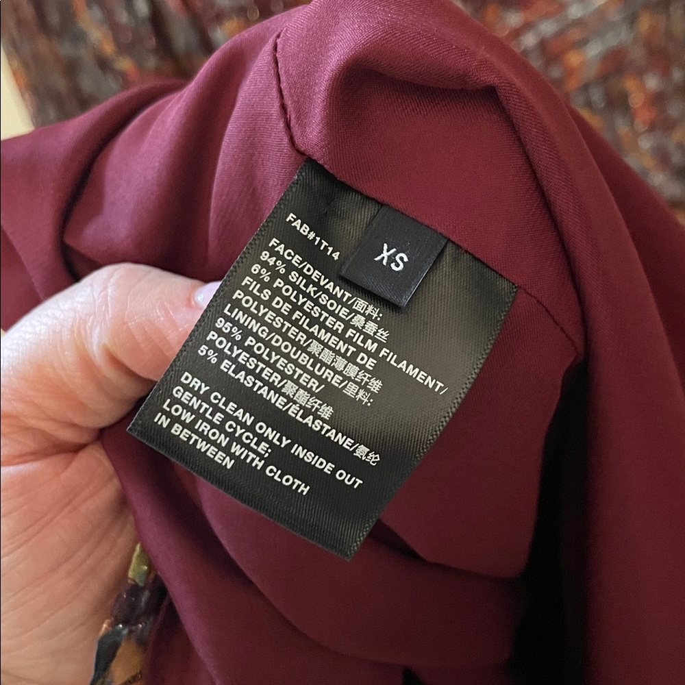 Lafayette 148 XS NWT Antique Ruby Multi Long Sleeve Maximalist Renaissance Dress - Picture 12 of 12